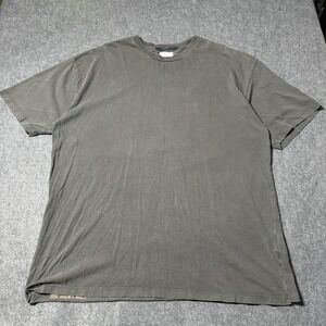 Ksubi Mens Rolled Hem Basic Logo Shirt‎ Size L Gray Streetwear Casual